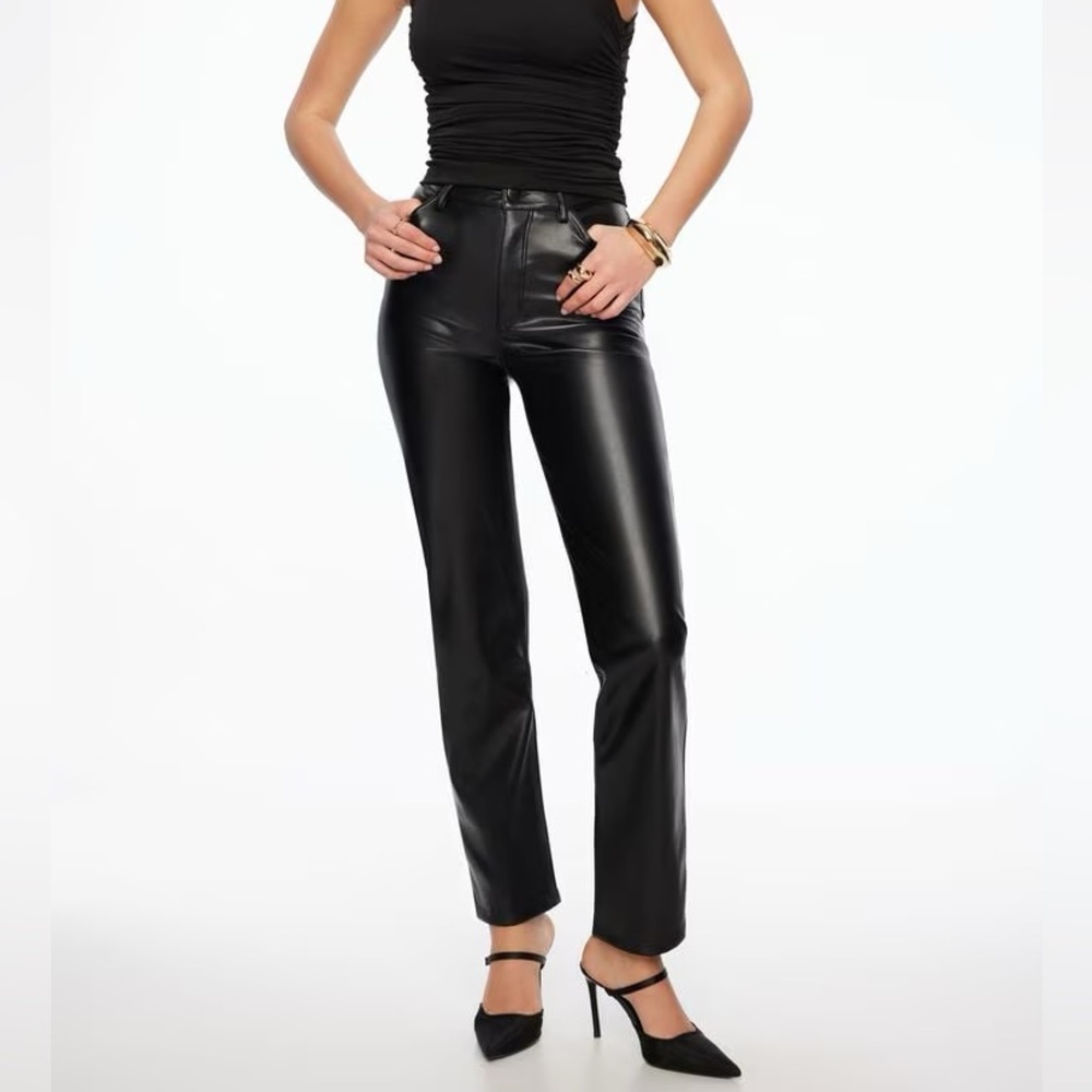 Dynamite Gisele Straight Leg Faux Leather Pants